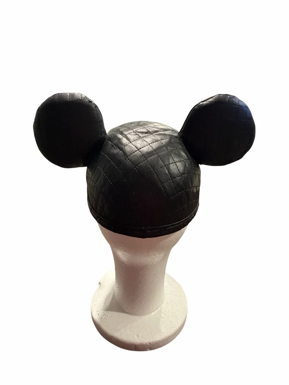 Disney Black Quilted Mickey or Minnie  Ear Hat